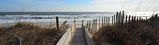 Private beach access point on Schoolhouse Lane